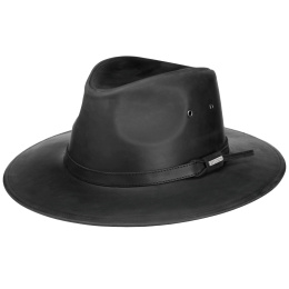Traveller Spokane Black Leather Hat - Stetson