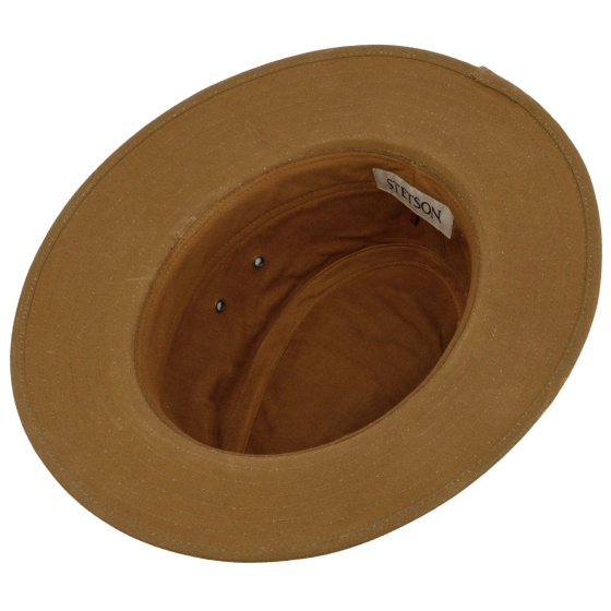 Stetson Traveller Waxed Cotton Hat Chestnut