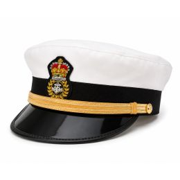Casquette marin  pour Homme, Casquette De Capitaine Blanc et Noir