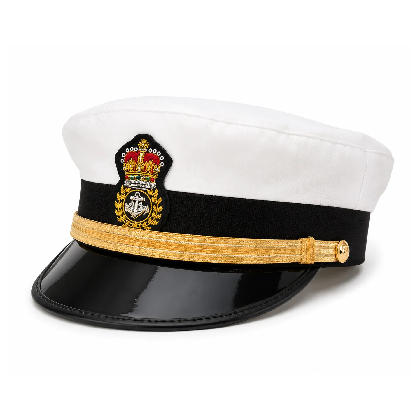 Casquette marin  pour Homme, Casquette De Capitaine Blanc et Noir