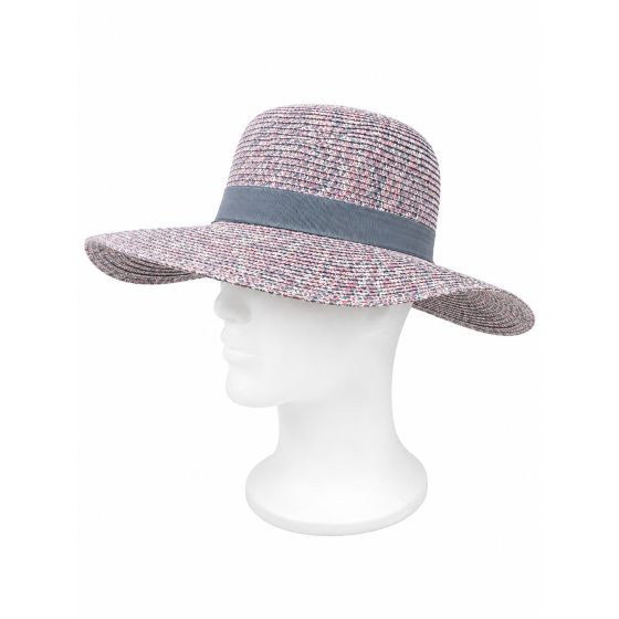 Chapeau Capeline Rhodes Paille Papier Chine Lilas - Traclet
