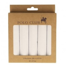 Coffret Prestige 5 Mouchoirs Blancs