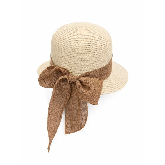 Chapeau soleil femme papier tressé