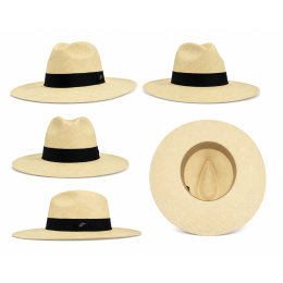 Chapeau Fedora Robbins Panama Larges Bords - Traclet