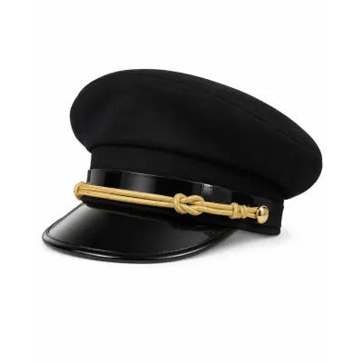 Casquette style marin noir