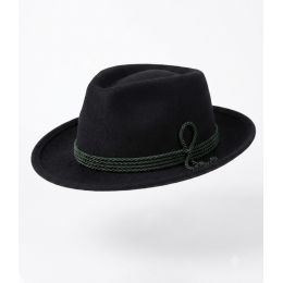 Chapeau Noir avec cordon vert