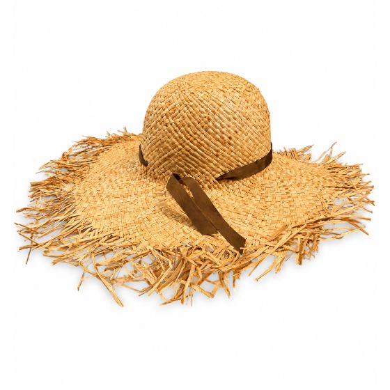 Wide-Brimmed Natural Straw Hat Daisie - Traclet