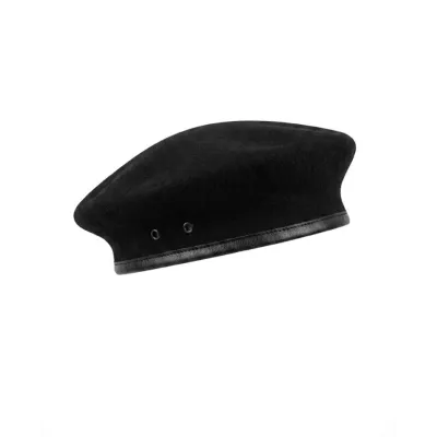 Béret militaire de l'armée noir authentique