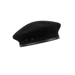 Béret militaire de l'armée noir authentique