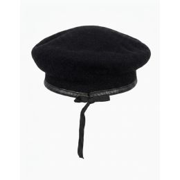 Béret militaire de l'armée noir authentique
