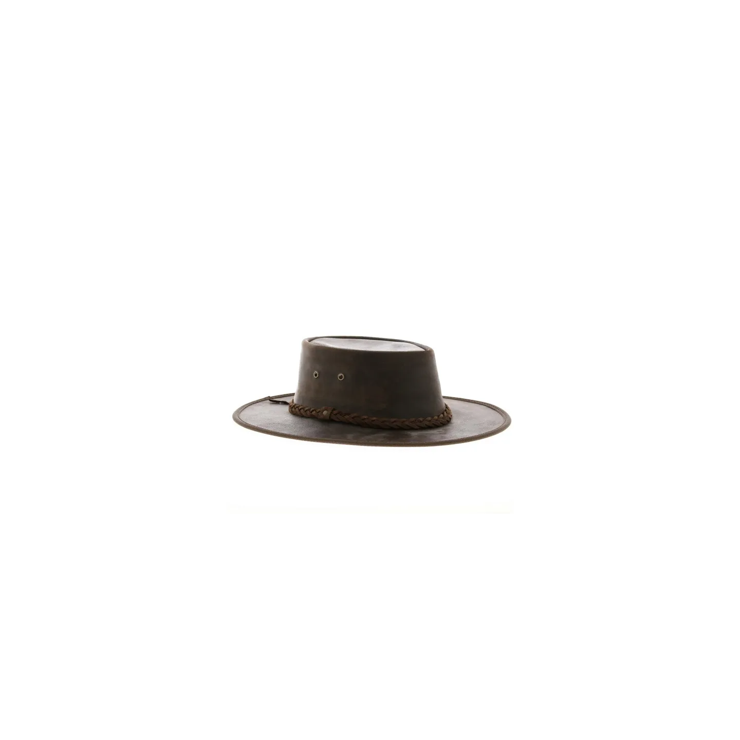 Chapeau cuir kangourou Squashy marron Reference : 10248 | Chapellerie Traclet