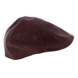 copy of Plum Leather Invecchiata Curved Cap - Traclet