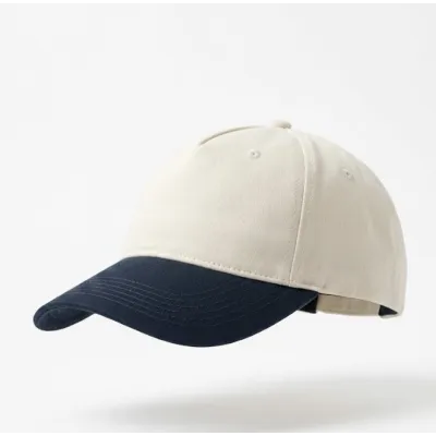 Casquette Baseball Beige/Bleu - Beechfield