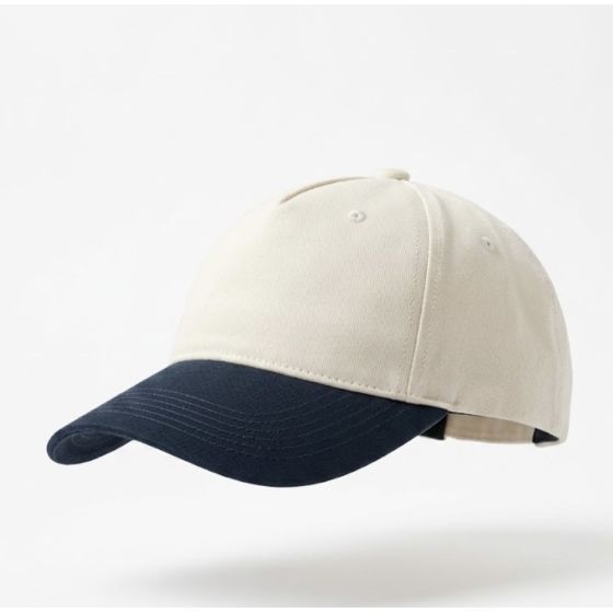 Casquette Baseball Blanche/Bleu - Beechfield
