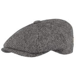 Casquette Plate Montmartre Harris Tweed Grise - Flechet