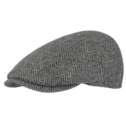 Casquette Plate Noyers Harris Tweed Laine Grise - Fléchet