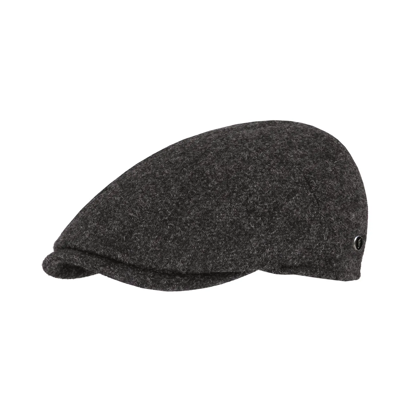 Matteo Flat Cap Anthracite Wool - FLECHET ref 22715 chapellerie traclet