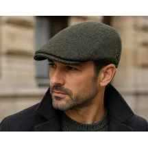 Matteo Loden Wool Flat Cap - FLECHET ref 24297 Chapellerie Traclet