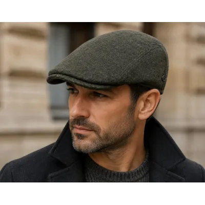 Matteo Loden Wool Flat Cap - FLECHET ref 24297 Chapellerie Traclet