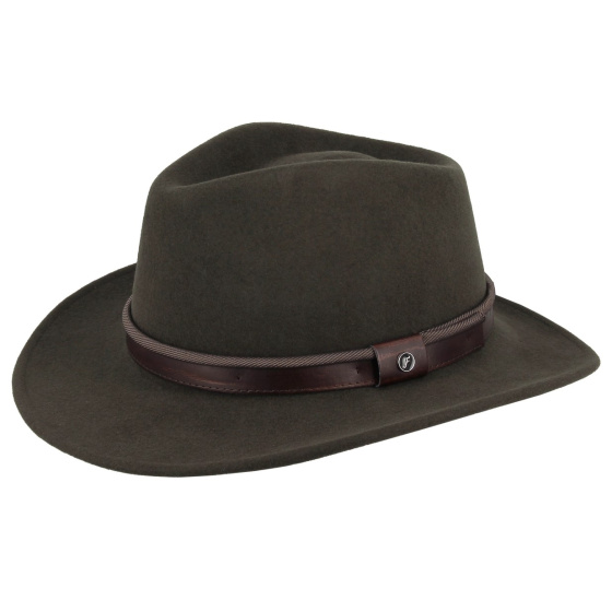 Chapeau Traveller Arsène Imperméable Crushable Feutre Kaki - Flechet