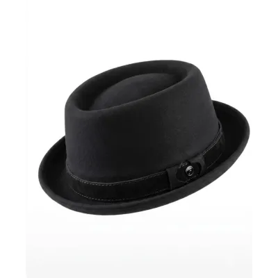 Chapeau Porkpie Pistoia Feutre Noir - Fléchet