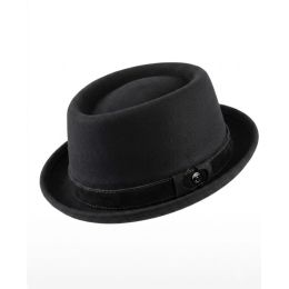 Chapeau Porkpie Pistoia Feutre Noir - Fléchet