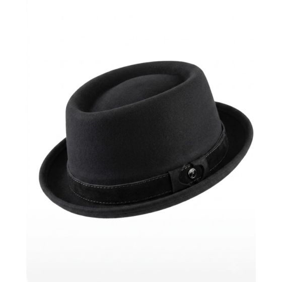 Chapeau Porkpie Pistoia Feutre Noir - Fléchet