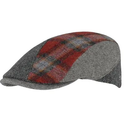 Casquette Plate Donegal Patchwork Laine Vierge - Flechet