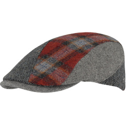 Casquette Plate Donegal Patchwork Laine Vierge - Flechet