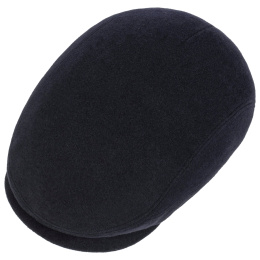 Navy Dylan Wool Flat Cap - Stetson