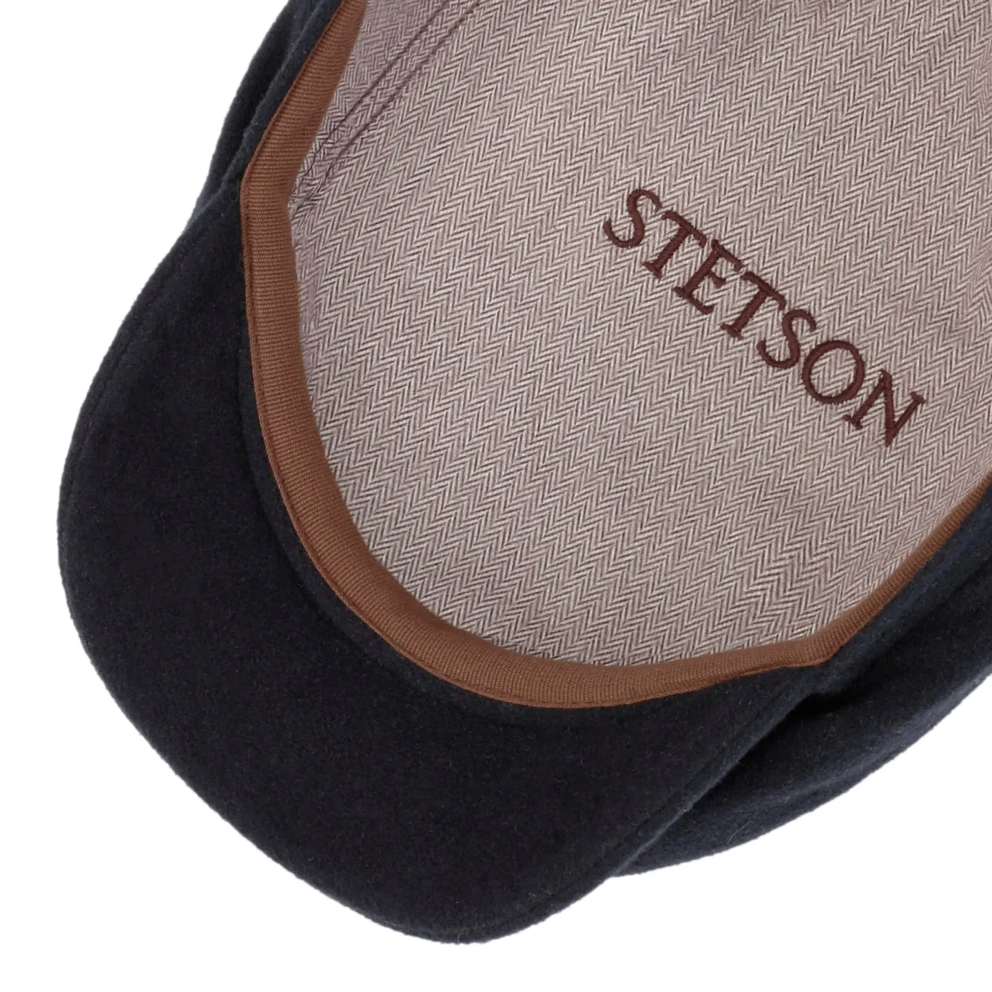 Navy Dylan Wool Flat Cap - Stetson reference 20556 traclet hat shop
