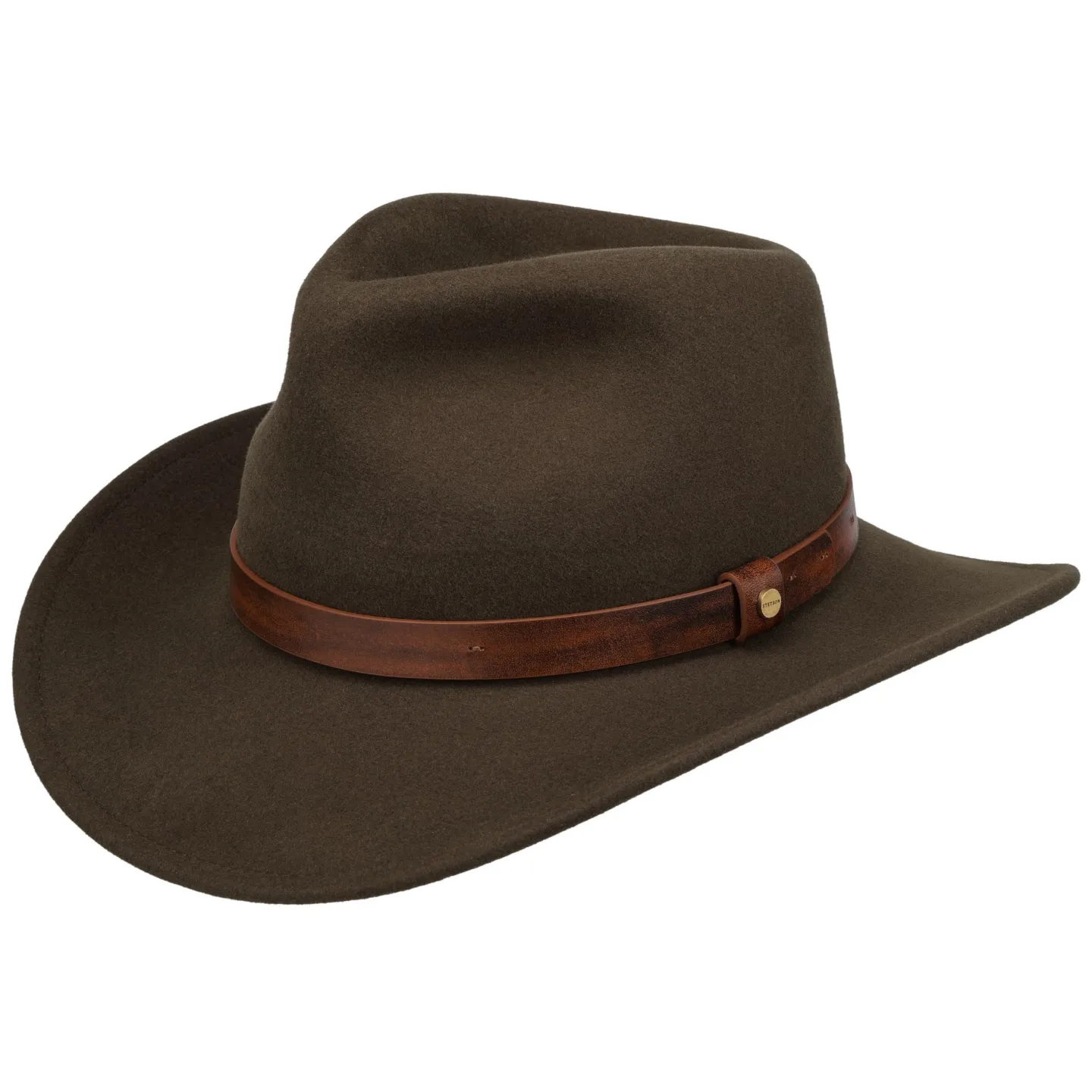 Cheval Traveller Wool Felt Hat Olive - Stetson Reference: 24401| Chapellerie Traclet