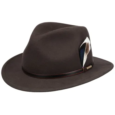 Traveller Aussie Woolfelt Brown Hat - Stetson Reference : 24402| Chapellerie Traclet
