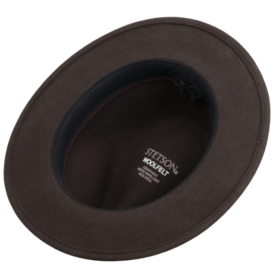 Chapeau Traveller Aussie Woolfelt Marron - Stetson