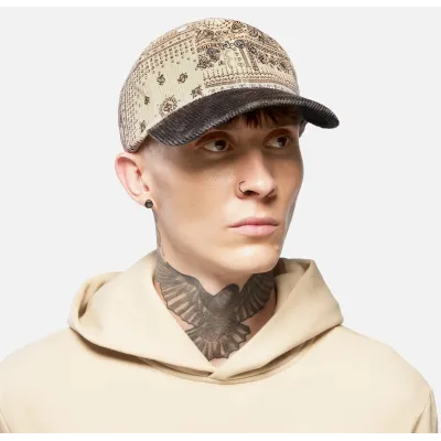 Casquette Strapback FlexFit® Cord Crème & Marron - Kangol