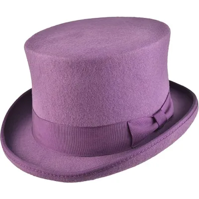 Chapeau Haut De Forme Mauro Feutre Violet - Traclet - chapellerie traclet ref 24430