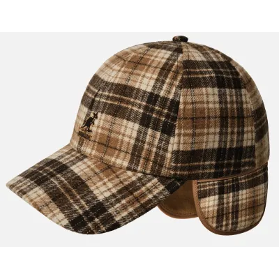 Casquette Plaid Cache-Oreilles Beige - Kangol
