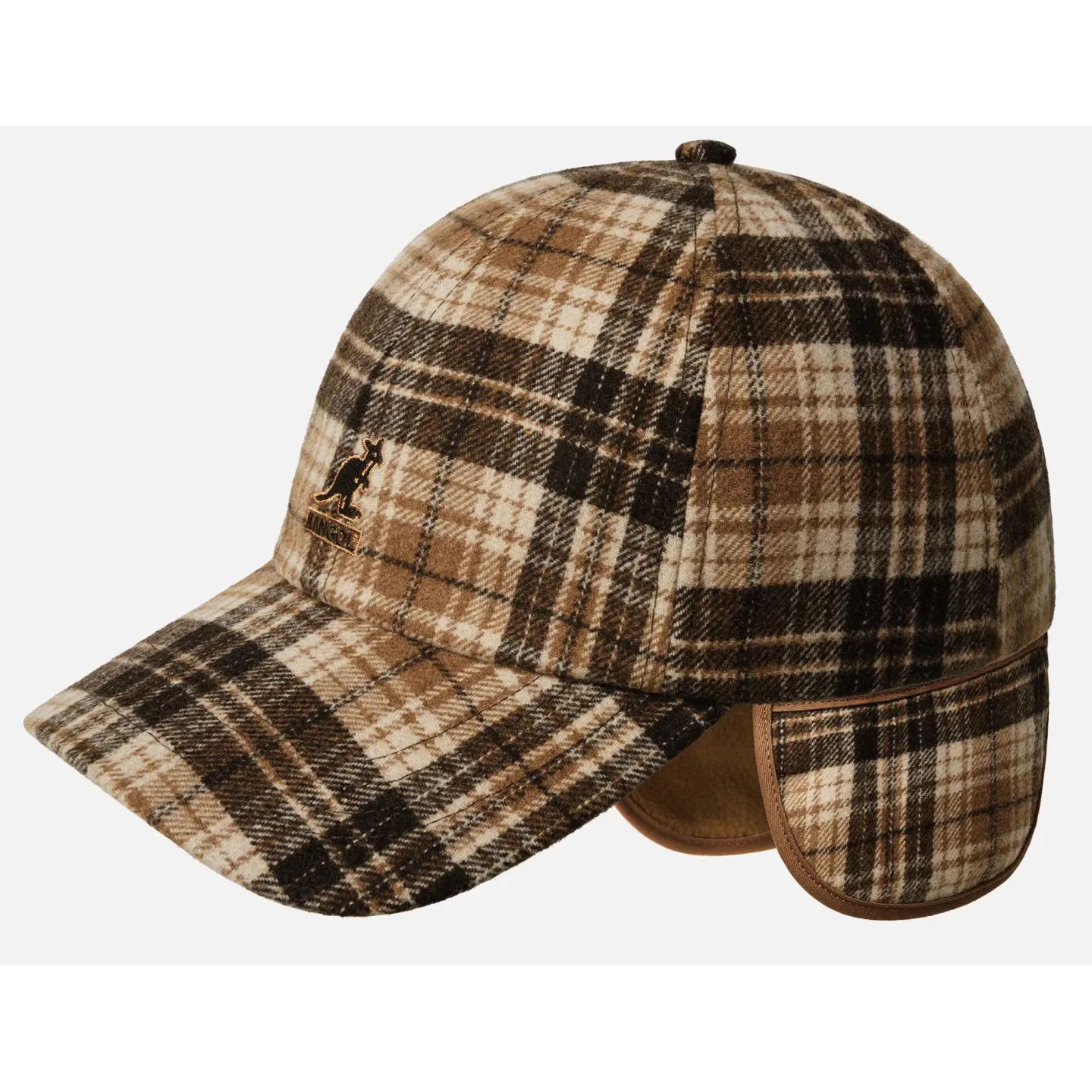 Casquette Plaid Cache-Oreilles Beige - Kangol