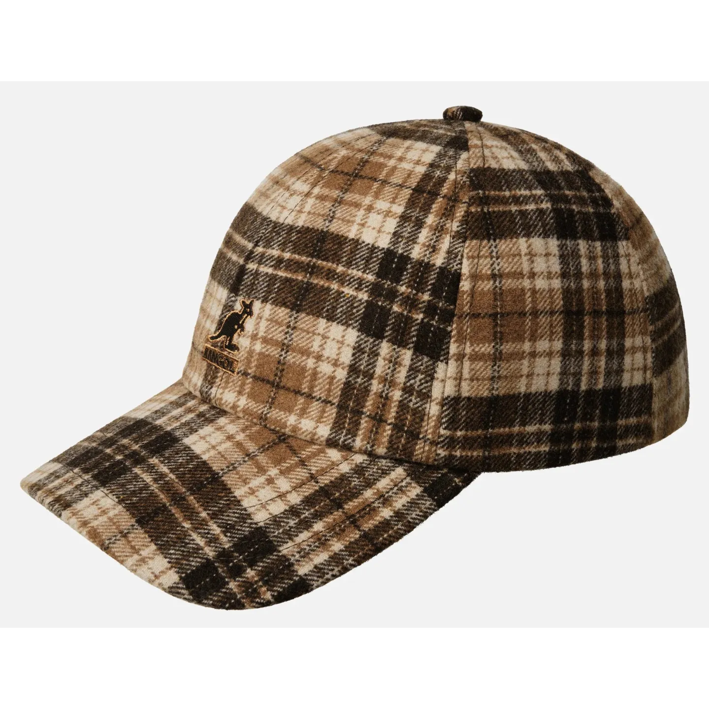 Plaid Cap with Ear Flaps Beige - Kangol ref 24431 chapellerie traclet