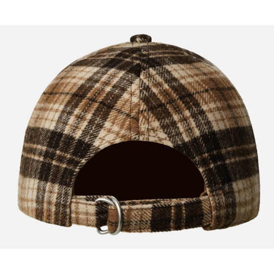 Plaid Cap with Ear Flaps Beige - Kangol
