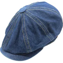 Blue Denim Newsboy Cap Cotton - Traclet - Reference: 21389 | Traclet Hat Shop