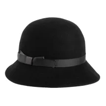 Mélodie Black Cloche Hat - Traclet Reference: 24436| Chapellerie Traclet