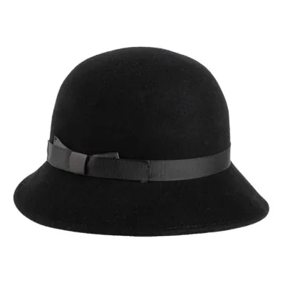 Mélodie Black Cloche Hat - Traclet Reference: 24436| Chapellerie Traclet