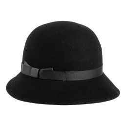 Mélodie Black Cloche Hat - Traclet