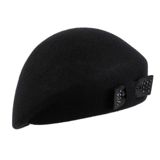 copy of Black Wool Shaped Beret - Traclet