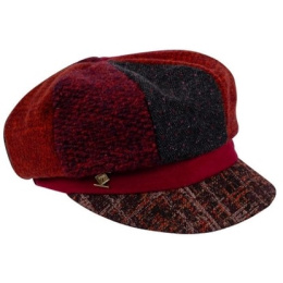 copy of Andria Patchwork Wool Newsboy Cap - Traclet