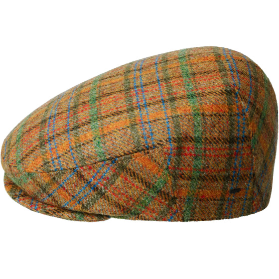 Jeno Checked Wool Flat Cap - Bailey