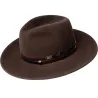 Chapeau Fedora Stedman Feutre Marron - Bailey réf 24461 chapellerie Traclet