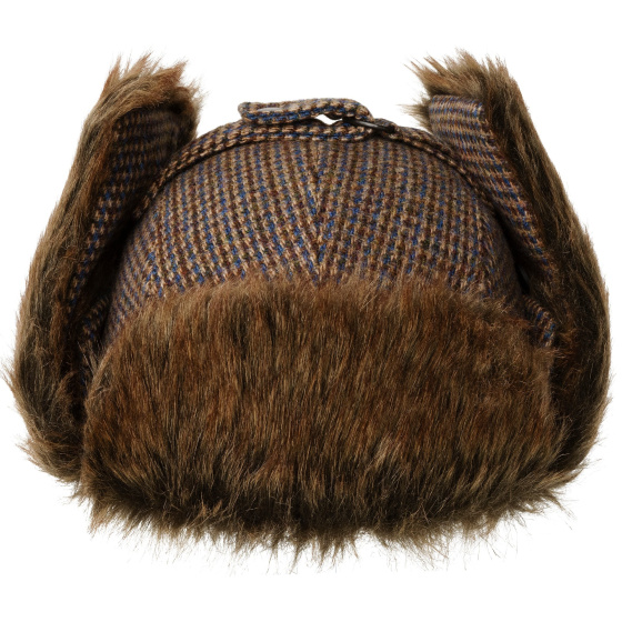 Wilsey Brown Plaid Wool Chapka - Bailey
