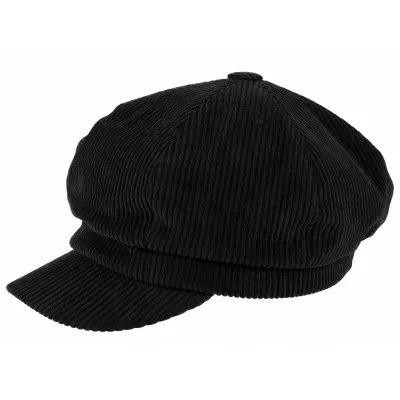 Casquette Gavroche Egosa Velours Coton Noire - Traclet Reference : 24467| Chapellerie Traclet